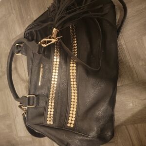 Steve Madden Black and Gold purse